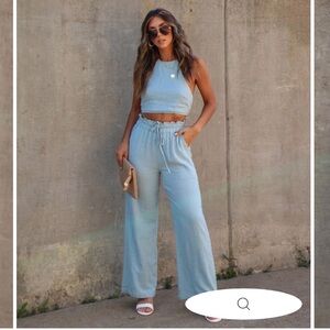 NWT VICI wide leg pant and halter top set size M